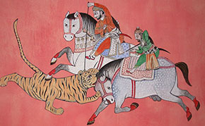 orientalische Wandmalerei im Detail